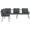 vidaXL Sofa su pagalve Pilka 61.5 x 123 x 82cm metalas