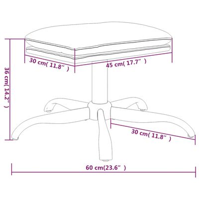 vidaXL Poilsio kėdė su pakoja, kreminės spalvos, mikropluošto audinys
