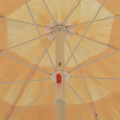 vidaXL Paplūdimio skėtis, natūralios sp., 180 cm, havajietiškas st.
