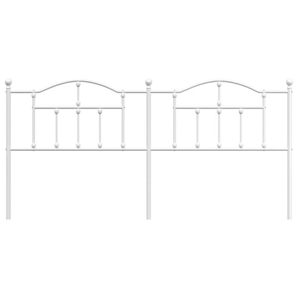 vidaXL Metalinis pakaitinis galvūgalis, baltos spalvos, 193cm