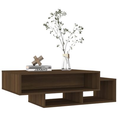 vidaXL Kavos staliukas, rudas ąžuolo, 105x55x32cm, apdirbta mediena