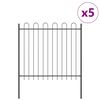 vidaXL Sodo tvora BOXTEL 5 vnt. 8,5 x 1,5 m Miltelinis plienas Pilka