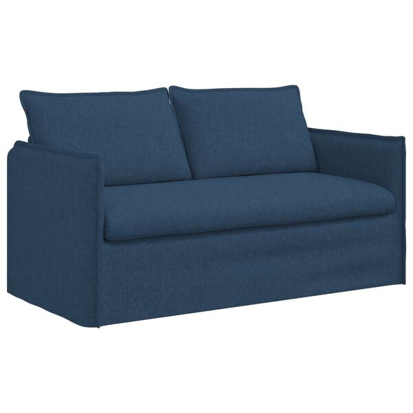 vidaXL Sofa 140cm Mėlyna Metalas