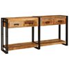 vidaXL Konsoliniai staliukai 2 vnt. Ruda 161 x 33 x 75 cm