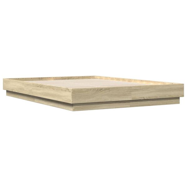 vidaXL Lovos rėmas, sonoma ąžuolo spalvos, 150x200cm, apdirbta mediena