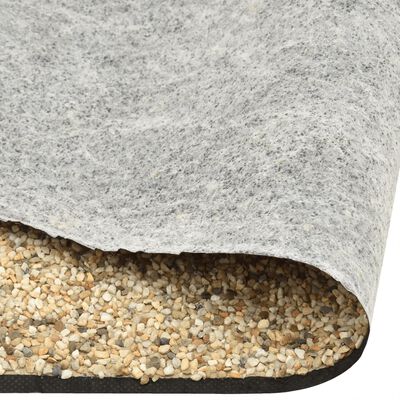 vidaXL Tvenkinio danga su akmenukais, natūrali smėlio, 250x100cm