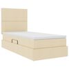 vidaXL Lova su daiktų laikymo vieta ir LED su LED Kremas 90 x 190 cm