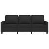 vidaXL Trivietė sofa, juodos spalvos, 180cm, audinys