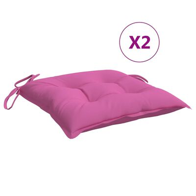 vidaXL Kėdės pagalvėlės, 6vnt., rožinės, 50x50x7cm, oksfordo audinys