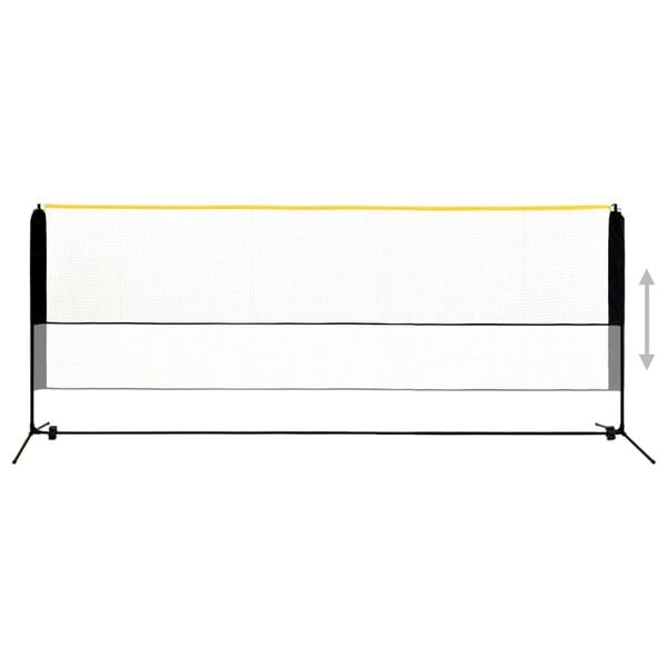 vidaXL Reguliuojamas badmintono tinklas, 400x103x94&ndash;158cm, metalas