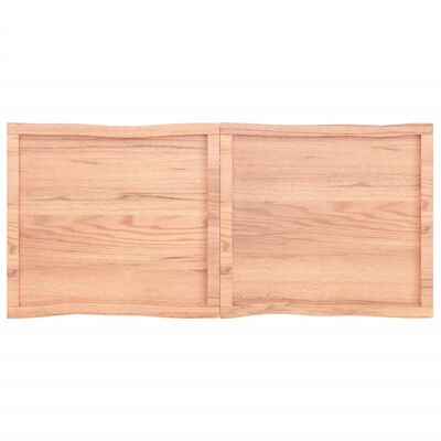 vidaXL Stalviršis, šviesiai rudas, 140x60x(2-6) cm, medienos masyvas