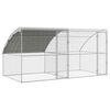 vidaXL Vi&scaron;tų narvas su 2 durimis 2 vnt. Sidabro 400x200x200cm