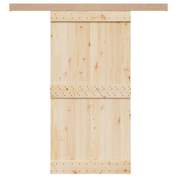 vidaXL Stumdomų durų įrangos rinkinys, juodos sp., 200cm