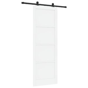 vidaXL Slankios durys ORKDAL 83 x 232 cm Pu&scaron;ies medienos masyvas Balta