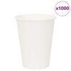 vidaXL Popieriniai kavos puodeliai, 1000 vnt., 12 uncijų, 300 ml, balti