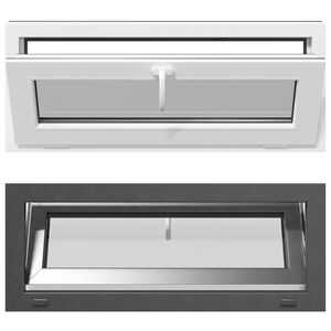 vidaXL Požeminio lango RISOR 100 x 40 cm PVC ir stiklas Antracito