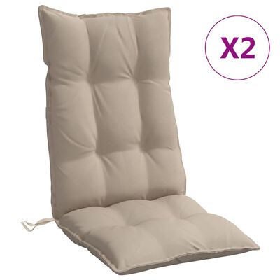 vidaXL Kėdės pagalvėlės, 2vnt., taupe spalvos, oksfordo audinys