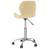 vidaXL Pasukamos valgomojo kėdės, 4vnt., kreminės spalvos, aksomas