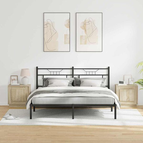 vidaXL &Scaron;alia lovos spintelė 2 pcs Sonoma ąžuolas 44 x 34,5 x 45 cm