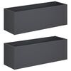 vidaXL Sodo vazonas 2 vnt. Antracito 60 x 20 x 20 cm