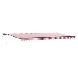 vidaXL I&scaron;traukiama markizė Raudona ir balta 600 &times; 300 cm
