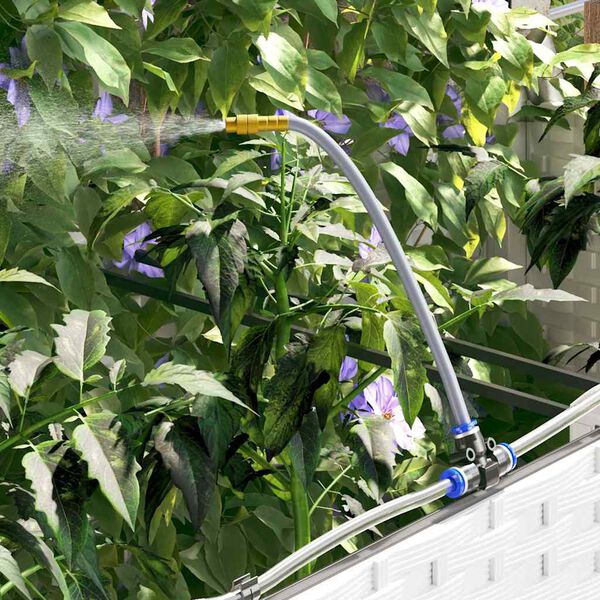 vidaXL Sodo vazonas 4 pcs Balta Plienas