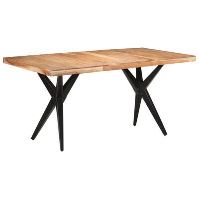 vidaXL Valgomojo stalas, 160x80x76cm, akacijos medienos masyvas