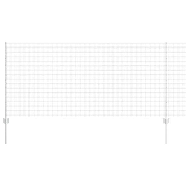 vidaXL Tvora su stulpais Sidabro 1 x 25 m Plienas