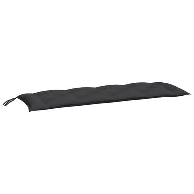 vidaXL Sodo suoliuko pagalvėlė, juodos spalvos, 150x50x7cm, audinys