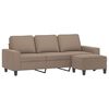 vidaXL Trivietė sofa su pakoja, taupe, 180cm, mikropluo&scaron;to audinys