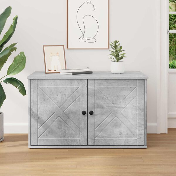 vidaXL Katės namelis Betoninė 85 x 55 x 50 cm Apdirbta mediena