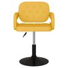 vidaXL Pasukama valgomojo kėdė, garstyčių geltonos spalvos, audinys
