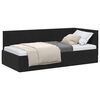 vidaXL Kampinė lovos konstrukcija Juoda 90 cm x 200 cm Aksomas