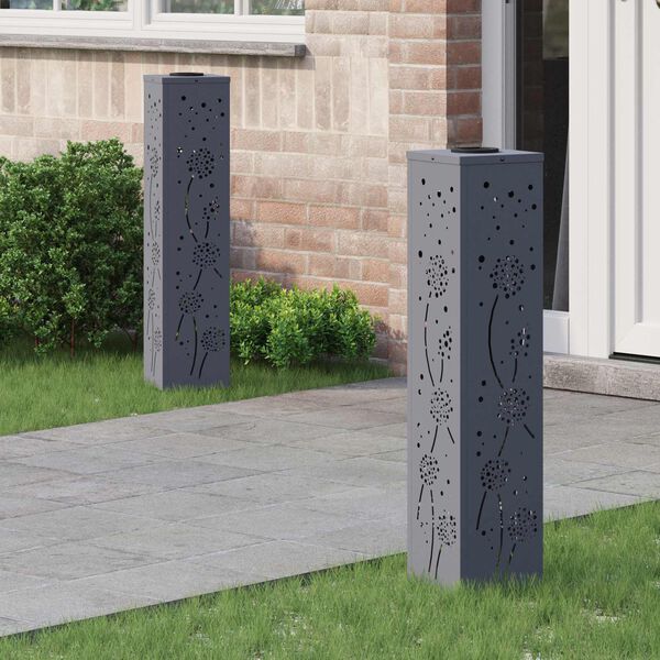 vidaXL Saulės LED &scaron;aligatvio &scaron;viesa 2 pcs Antracitas