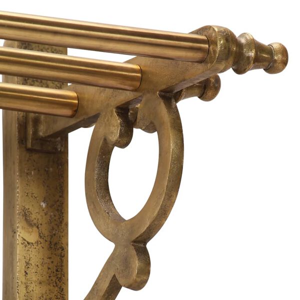 vidaXL Lagaminų stovas su kabliukais paltams ir veidrodžiu, aliuminis