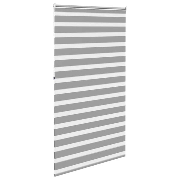 vidaXL Zebra žaliuzė, 120,9x230 cm, audinys, plotis 116,7 cm, pilka
