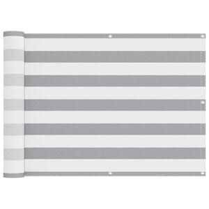 vidaXL Balkono Ekranas &Scaron;viesiai pilka ir balta. 75 x 200 cm