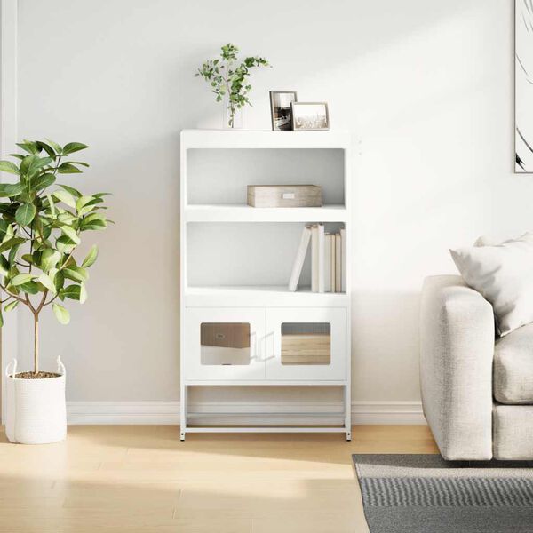 vidaXL Highboard White 68x39x123 cm Plienas