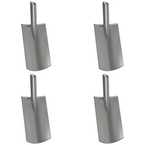 vidaXL Kastuvo galva 4 pcs Sidabro 43 x 17 cm