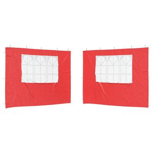 vidaXL &Scaron;ventinės palapinės &scaron;oninė siena 2 pcs 300 x 195 cm Raudona
