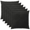 vidaXL Pagalvėlės užvalkalas 6 pcs HEERLEN Juoda 80 x 80 cm Aksomas