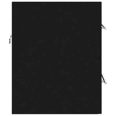 vidaXL Spintelė praustuvui, juodos spalvos, 60x38,5x48cm, MDP