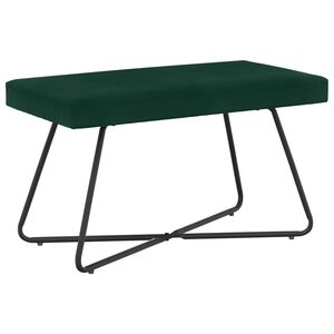 vidaXL suoliukas Tamsiai žalia 80 x 40 x 45 cm Aksomas