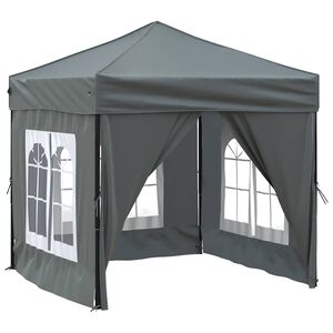 vidaXL Proginė palapinė su &scaron;oninėmis sienomis, antracito, 2x2m