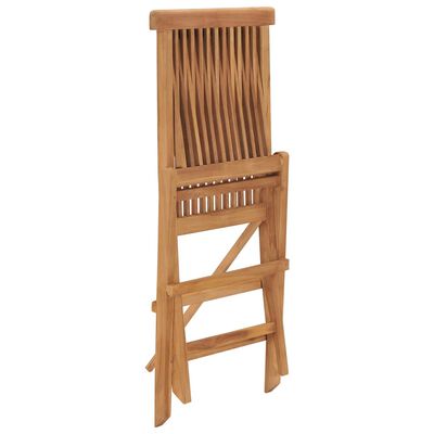 vidaXL Sulankstomos sodo kėdės, 8vnt., tikmedžio medienos masyvas