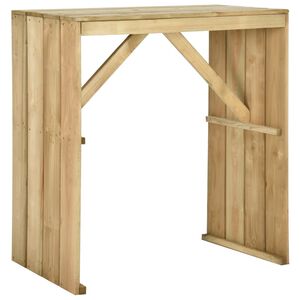 vidaXL Baro stalas, 100x60x110cm, impregnuota pu&scaron;ies mediena