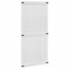 vidaXL Tvarto durys CORONA 100 x 210 cm Pu&scaron;ies medienos masyvas Balta