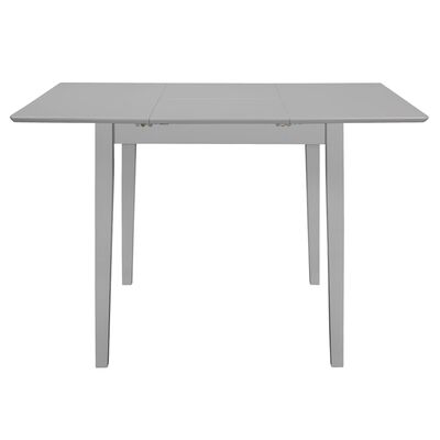 vidaXL Išskleidž. valg. stalas, pilkas, (80x120)x80x74 cm, MDF