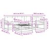 vidaXL Lauko sofos komplektas su pagalve 5 pcs Natūralus ir grietinėlė