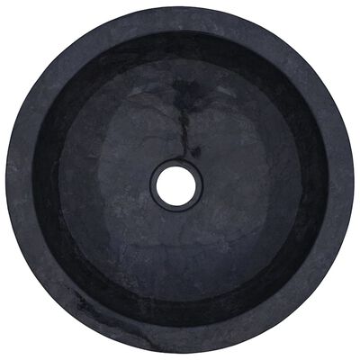 vidaXL Kriauklė, juoda, 40x12cm, marmuras